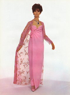 Christian Dior 1965 Crêpe René Véron, Bijoux Harry Winston