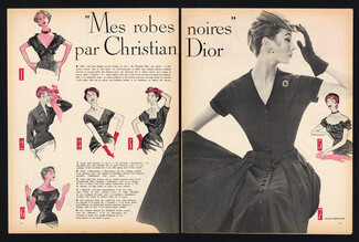 "Mes robes noires" par Christian Dior, 1953 - Christian Dior pour Elle, Photo Kazan-Chevalier