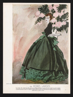 Jacques Fath 1946 Evening Gown, Pierre Mourgue, Crinoline