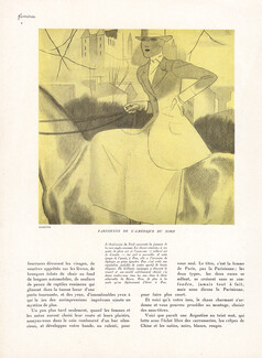 Parisienne de l'Amérique du Nord, 1935 - Carette American Woman in Pau, Amazone, Pierre Mourgue