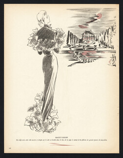 Maggy Rouff 1947 Evening Gown, Haramboure