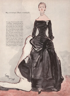 Christian Dior 1954 Severely beautiful Dior's "Grand Diner", Eric (Carl Erickson)