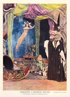 Hommage à Georges Méliès 1945 Décoration de Damiot, Expo Images du Cinéma Français