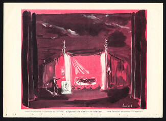 Christian Berard 1945 Scenery Maquette Ballet de Sauguet "Les Forains"