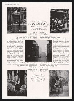 Eugène Atget 1941 Paris in the Early 1900's photographed by Eugène Atget