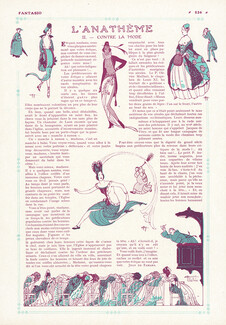 L'Anathème, II. - Contre la mode, 1914 - Armand Vallée Fashion Satire, Texte par Jean de Famars