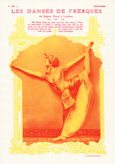 Régine Flory in London 1914 "Les Danses de Fresques" Dancer, Egyptian Costume