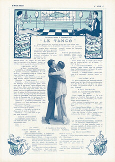 "Le Tango" (Théâtre) Mis à la Scène par Paul Poiret 1914 Dessins Yves Marevéry, 2 pages