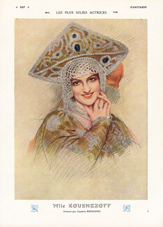 Gustave Brisgand 1913 Maria Koustnetzoff Portrait, Traditional Costume
