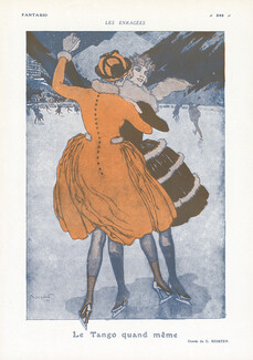 Les Enragées — Le Tango quand même, 1920 - Women Dancing Tango on ice, Ice Skating Tango, Koister