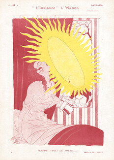 Del Marle 1920 Manon, Voici le Soleil... Topless Sunbathing