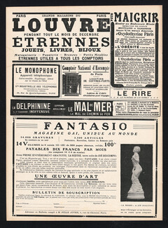 La Rieuse, de Joé Descomps 1913 Statuette Fantasio, Magazine Gai