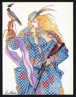 Missoni 1983 Antonio Lopez, Falcon Huntress