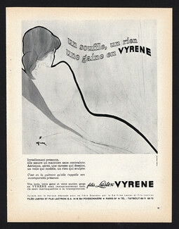 Filés Lastex Vyrène 1963 René Gruau