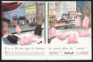 A La Belle Corsetière 1950 Girdles, N.A. Dagand, Corseline, Colibri, Le Gant, Chantelle, Bagheera, Lady, Rosy...