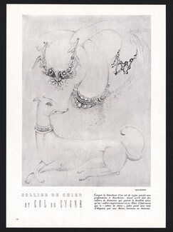 Collier de chien et Col de cygne, 1948 - Boucheron, Necklace Collar, Swan, Sighthound, Janine Fréjaville