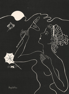 Jeanne Lafaurie 1948 Le "Lafaurie-loup", Plexiglass Masquerade Ball Sun Protection, Margit Dalmas