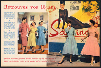 Heim Jeunes Filles, Pierre Balmain, Pierre Clarence, Carven 1955 Audrey Hepburn Movie Poster, Photo Denis Manceaux