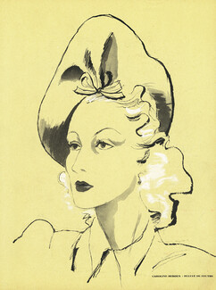 Caroline Reboux 1946 Relevé de feutre, Jeb