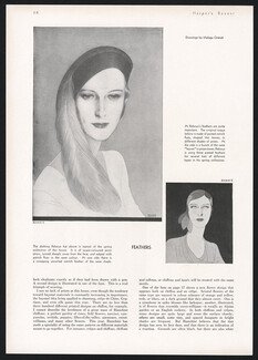 Caroline Reboux 1931 Feathers, Malaga Grenet