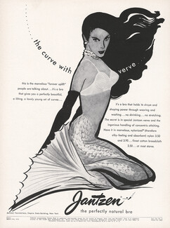 Jantzen 1952 The Curve With Verve... Mermaid, Bra