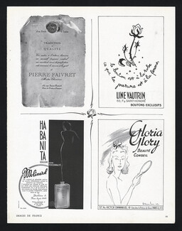 Line Vautrin Pierre Faivret, Molinard, Gloria Glory 1943