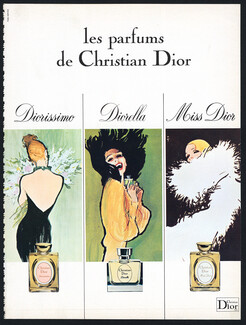 Christian Dior (Perfumes) 1975 Diorissimo, Diorella, Miss Dior, Gruau