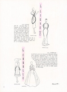 Christian Dior 1947 La Ligne en 8, La Corolle, Simone Brousse