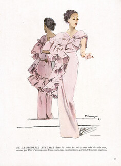 Christian Dior 1947 English Embroidery In Evening Dresses, Pierre Mourgue