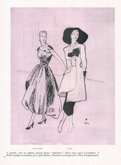 Lucien Lelong, Robert Piguet 1947 René Gruau, Fashion Illustration