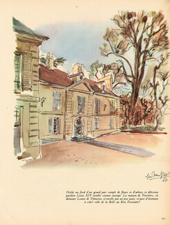 La Maison de Verrières, 1947 - House of Louise de Vilmorin, Guillaume Gillet, Texte par Jean Cocteau, 5 pages