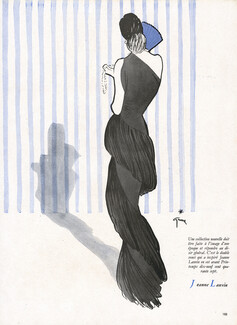 Jeanne Lanvin 1947 René Gruau, Evening Dress