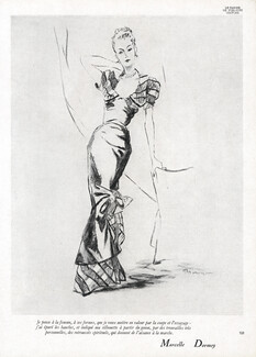 Marcelle Dormoy 1947 Evening Gown, Pierre Mourgue