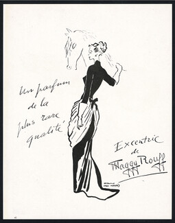 Maggy Rouff (Perfumes) 1948 Excentric, Maurice Van Moppès, Horse