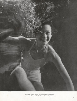 Hermès (Swimwear) 1948 Une belle ondine plonge... Underwater Photography Arsac