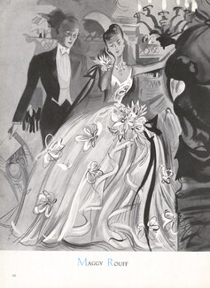 Maggy Rouff 1948 André Delfau, Evening Dress