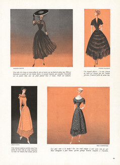 Jacques Griffe, Pierre Balmain, Jean Patou, Mad Carpentier 1948 André Barlier
