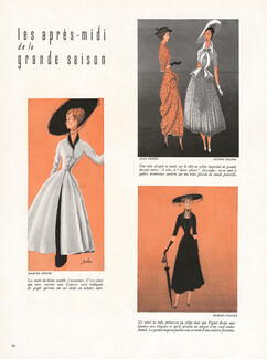 Jacques Griffe, Jean Dessès, Lucien Lelong, Robert Piguet 1948 André Barlier