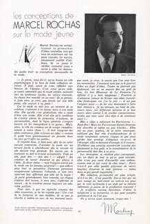 Marcel Rochas (Couture) 1935 Les conceptions de Marcel Rochas sur la mode jeune, Photo Meerson
