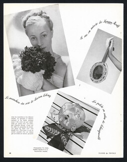 Schiaparelli (Hairpins) 1938 Le Manchon (Lucien Lelong), Le Sac en Miroir (Maggy Rouff)