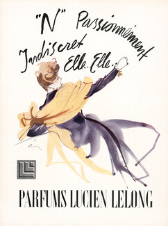 Parfums Lucien Lelong 1945 René Gruau, Passionnément (yellow)