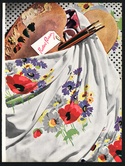 Robert Perrier 1944 Tissus Imprimés, back: Labbey, Rémond