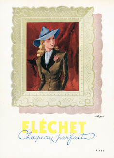 Fléchet 1944 Women's Hats, J. Roux