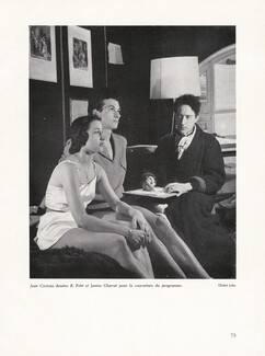 Jean Cocteau 1944 Dessine Roland Petit et Janine Charrat, Photo Lido