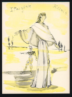 Hermès (Couture) 1944 Ce soir on Joue... Iphigenie, Christian Bérard