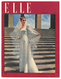 ELLE N°23 du 23 Avril 1946 Wedding Dresses Françoise Giroud Molyneux