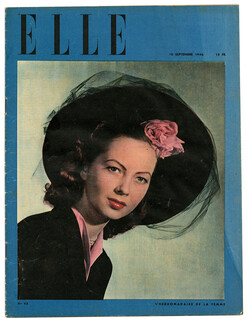 ELLE N°43 du 10 Septembre 1946 Plumes en tête, Maud et Nano