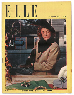 ELLE N°54 du 26 Novembre 1946 Vanina de War, Mlle Carven, Jacques Costet