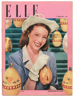 ELLE N°72 du 1 Avril 1947 Schiaparelli Madeleine de Rauch Paquin Jacques Heim