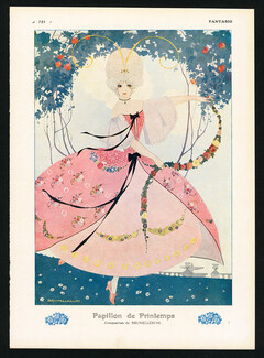 Umberto Brunelleschi 1913 "Papillon de Printemps" 19th Century Costumes